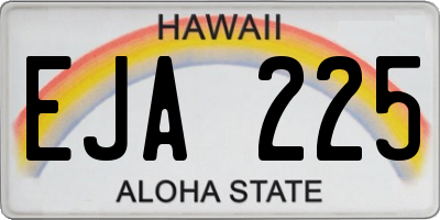 HI license plate EJA225