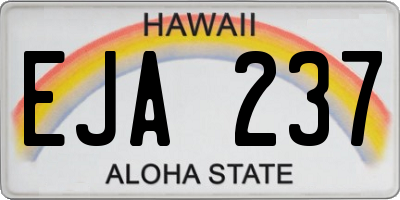 HI license plate EJA237