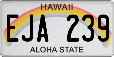 HI license plate EJA239