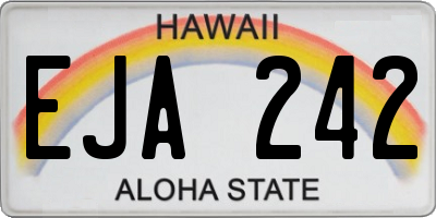 HI license plate EJA242