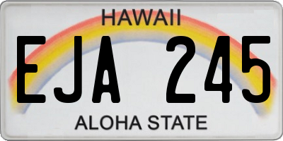 HI license plate EJA245