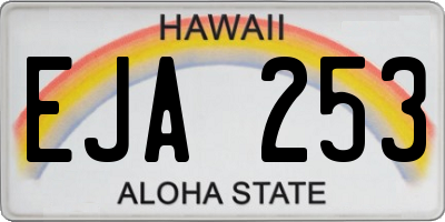 HI license plate EJA253