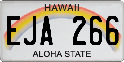 HI license plate EJA266