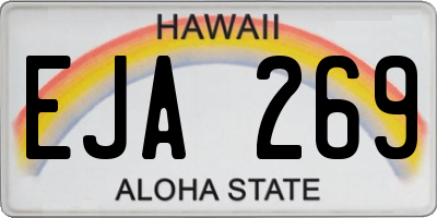 HI license plate EJA269