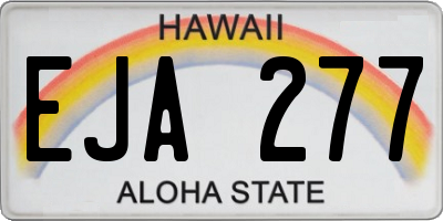 HI license plate EJA277