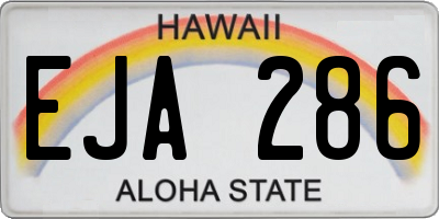 HI license plate EJA286