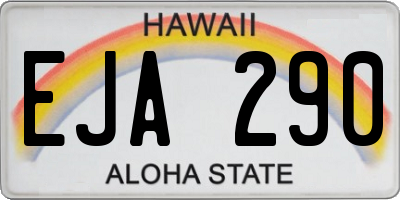 HI license plate EJA290