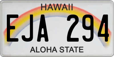 HI license plate EJA294