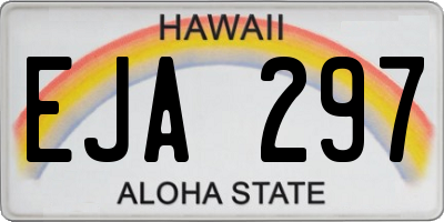 HI license plate EJA297