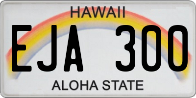 HI license plate EJA300