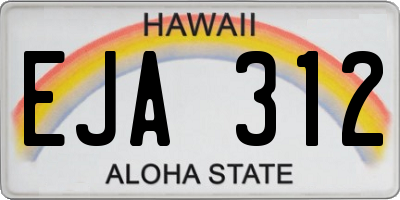 HI license plate EJA312