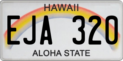 HI license plate EJA320