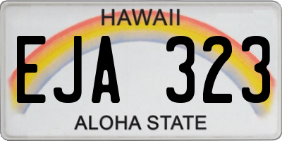 HI license plate EJA323