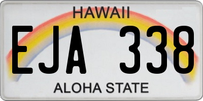 HI license plate EJA338