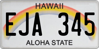 HI license plate EJA345