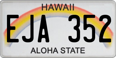 HI license plate EJA352