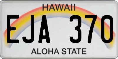HI license plate EJA370
