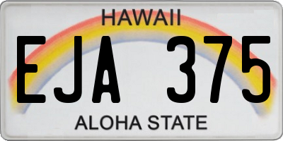HI license plate EJA375