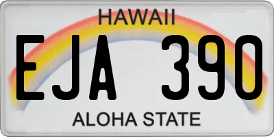 HI license plate EJA390