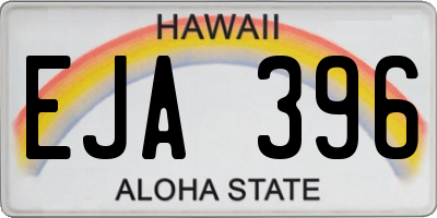 HI license plate EJA396