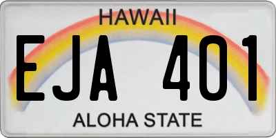 HI license plate EJA401