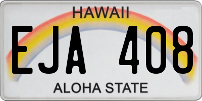 HI license plate EJA408