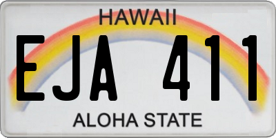 HI license plate EJA411