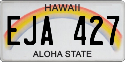 HI license plate EJA427
