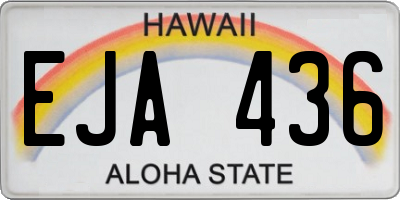 HI license plate EJA436
