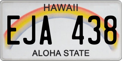 HI license plate EJA438