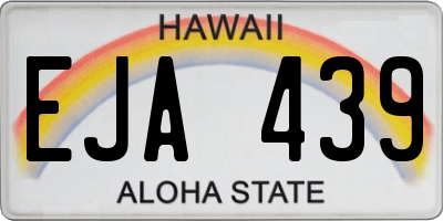 HI license plate EJA439