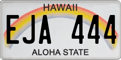 HI license plate EJA444