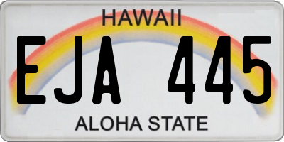 HI license plate EJA445