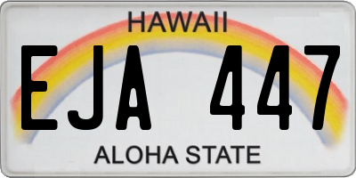 HI license plate EJA447