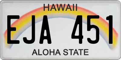 HI license plate EJA451