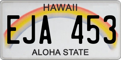 HI license plate EJA453