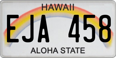 HI license plate EJA458