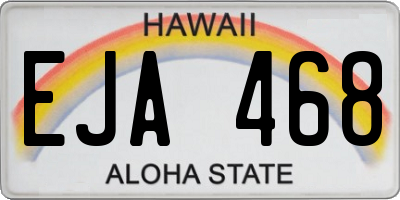 HI license plate EJA468