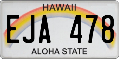 HI license plate EJA478