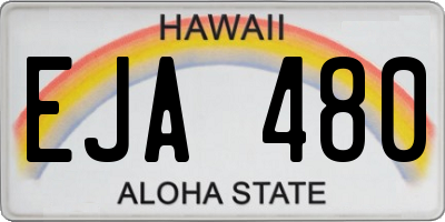 HI license plate EJA480