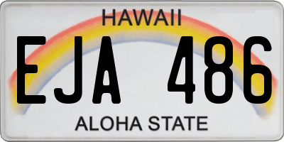 HI license plate EJA486
