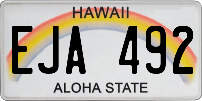 HI license plate EJA492