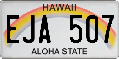 HI license plate EJA507