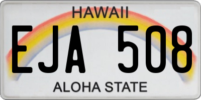 HI license plate EJA508