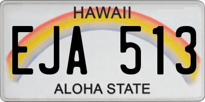 HI license plate EJA513