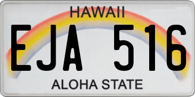 HI license plate EJA516