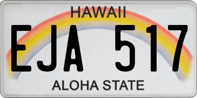 HI license plate EJA517