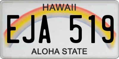 HI license plate EJA519