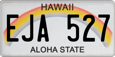 HI license plate EJA527