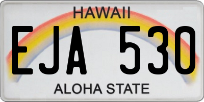 HI license plate EJA530